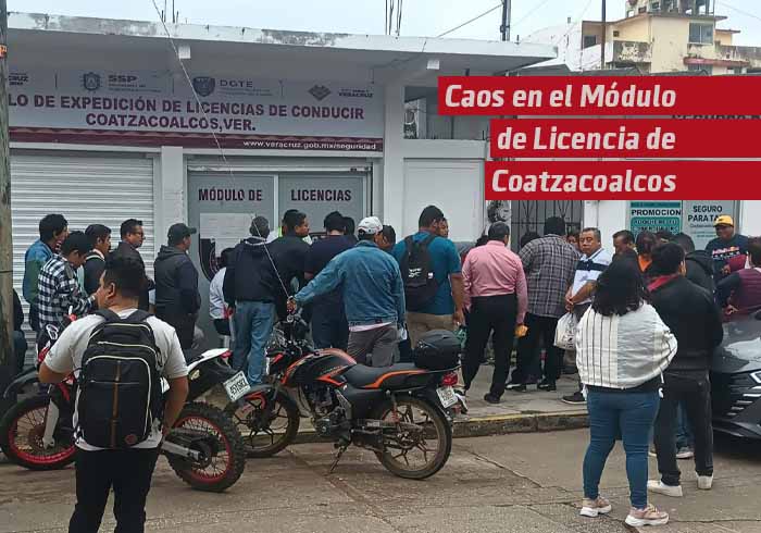 Caos en el Módulo de Licencias de Coatzacoalcos por Falta de Personal