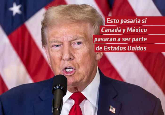 Esto pasaría si México y Canadá pasaran a ser parte de Estados Unidos como un país único