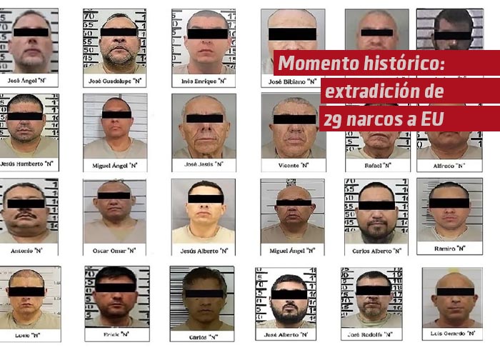 Momento histórico: extradición de 29 narcos a EU