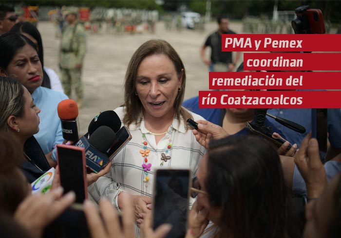 PMA y Pemex coordinan remediación por derrames en el Coatzacoalcos: Rocío Nahle