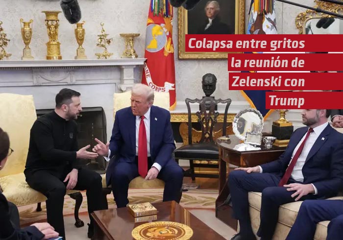 Colapsa entre gritos la reunión de Zelenski con Trump