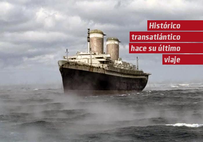 Histórico transatlántico hace su último viaje