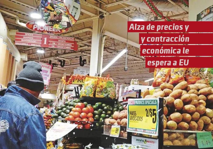 Alza de precios y contracción económica