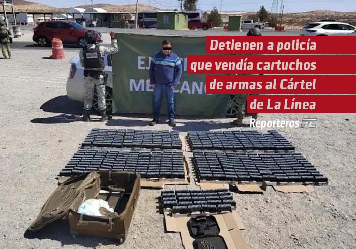 Detienen a policía que vendía cartuchos de armas al Cártel de La Línea