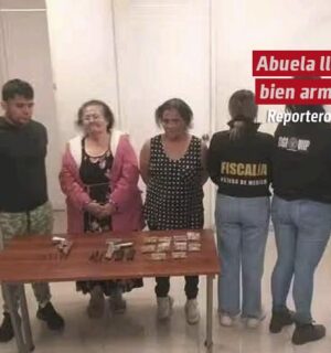 Abuela llegó bien armada