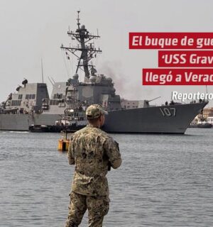 El buque de guerra “USS Gravely” vino a Veracruz a cargar combustible y de descanso