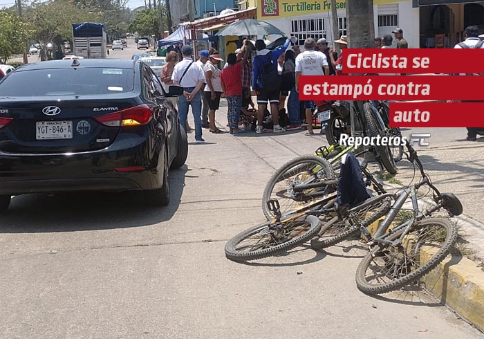 Ciclista se estampó contra auto