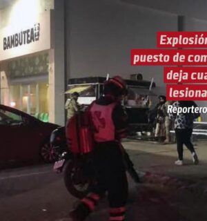 Explosión en puesto de comida deja cuatro lesionados en Coatzacoalcos