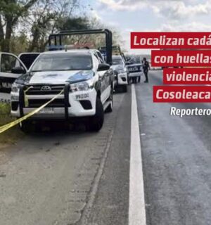 Localizan cadáver con huellas de violencia en la autopista Cosoleacaque-La Tinaja