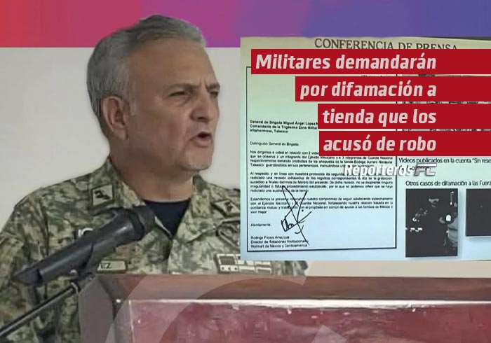 Militares demandarán por difamación a tienda que los acusó de robo