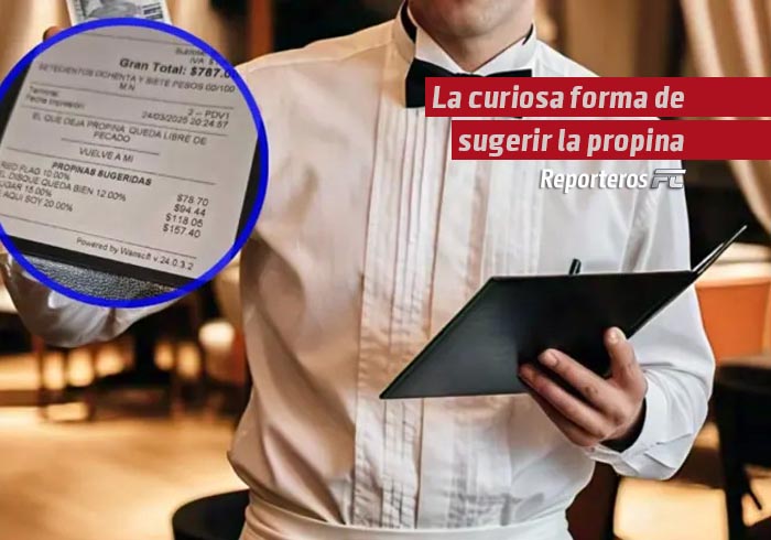 La curiosa forma de un restaurante para sugerir la propina divide opiniones en redes sociales