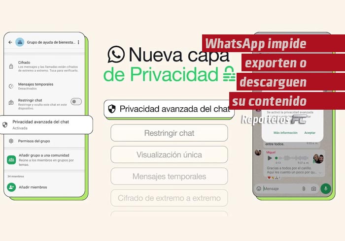 WhatsApp impide que integrantes de un chat exporten o descarguen su contenido