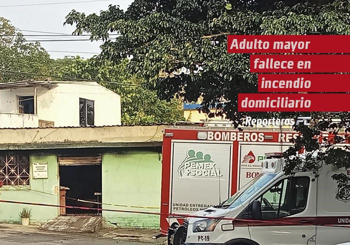 Adulto mayor fallece en incendio domiciliario