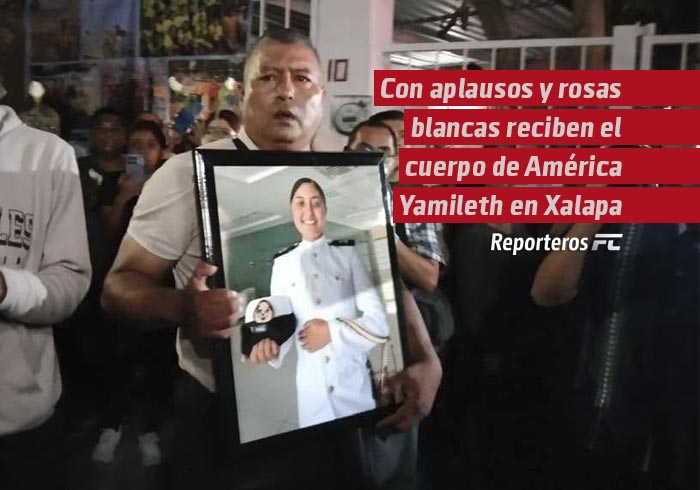 Con aplausos y rosas blancas reciben el cuerpo de América Yamileth en Xalapa