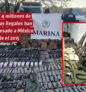 Casi 4 millones de armas ilegales han ingresado a México desde 2005
