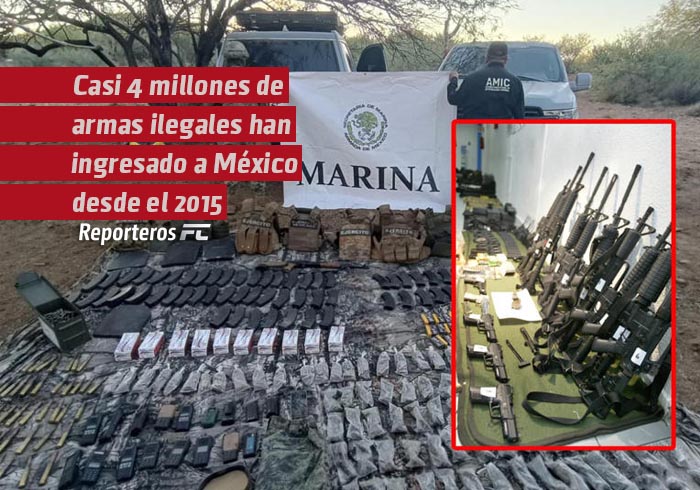 Casi 4 millones de armas ilegales han ingresado a México desde 2005