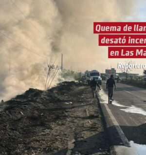 Quema de llantas desató incendio en Las Matas