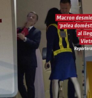 Macron desmiente «pelea doméstica» al llegar a Vietnam