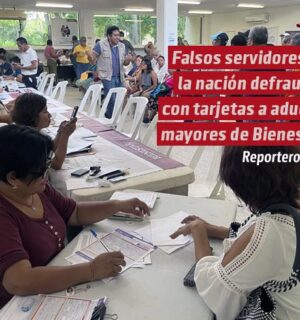 Falsos servidores de la nación defraudan con tarjetas a adultos mayores de Bienestar