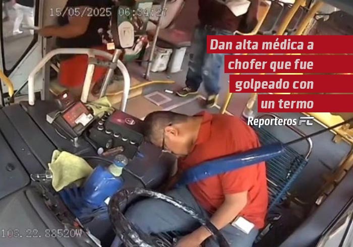 Dan alta médica a chofer que fue golpeado con un termo en Guadalajara