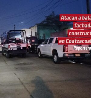 Atacan a balazos fachada de constructora en Coatzacoalcos