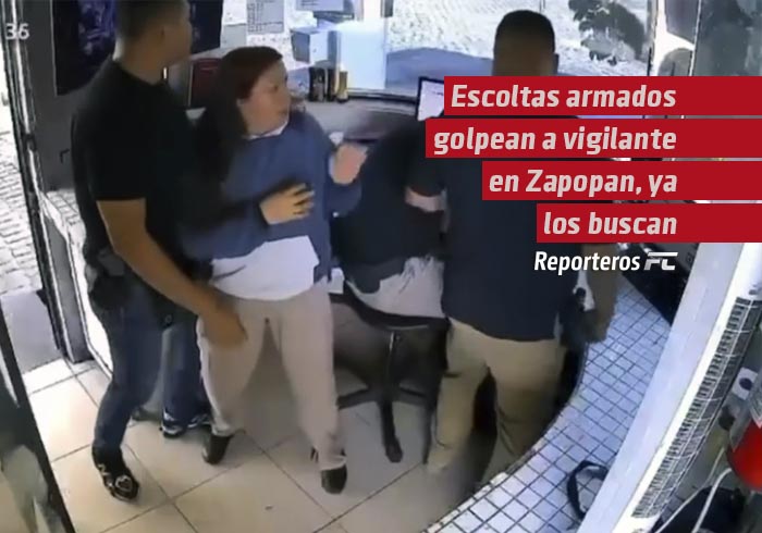 VIDEO | Escoltas armados golpean a vigilante en fraccionamiento de Zapopan y desatan búsqueda