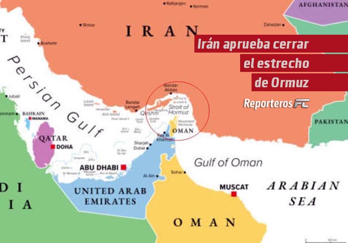 Irán aprueba cerrar el estrecho de Ormuz, por donde pasa el 20% del petróleo mundial