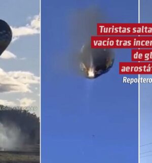Turistas saltan al vacío tras incendio de globo aerostático