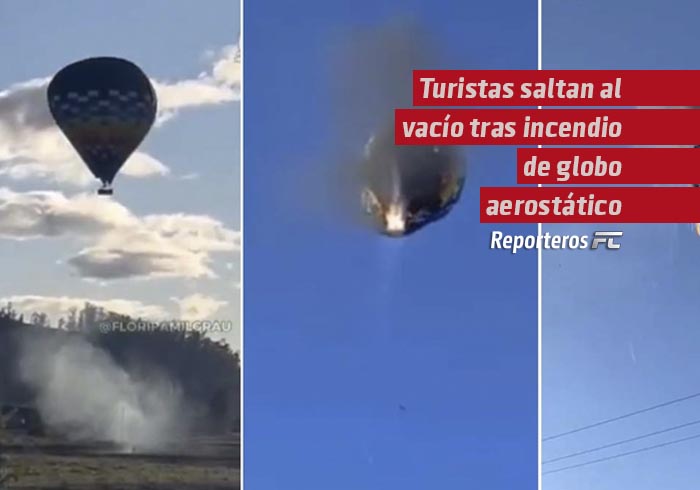 Turistas saltan al vacío tras incendio de globo aerostático