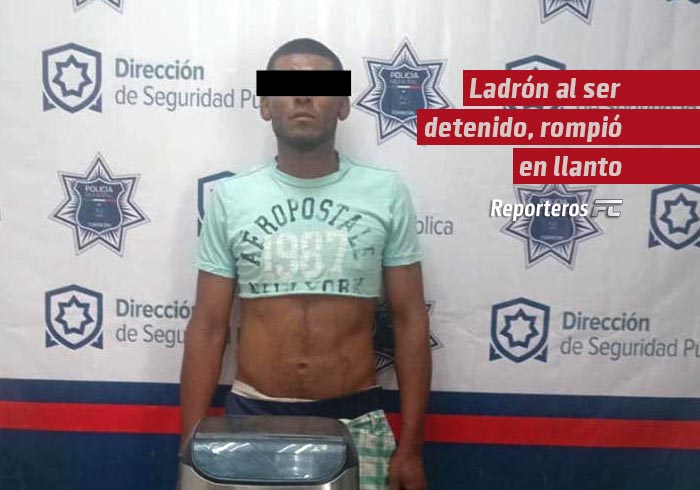 Ladrón tenía hartos a vecinos en Torreón; al ser detenido, rompió en llanto