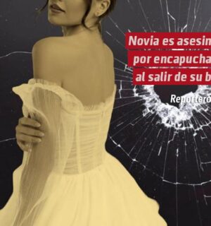 Novia es asesinada por encapuchados al salir de su boda