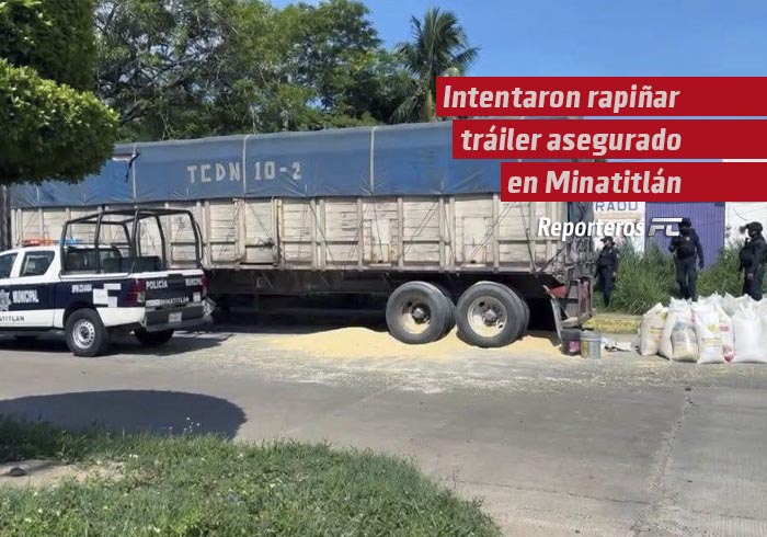 Intentaron rapiñar tráiler asegurado en Minatitlán