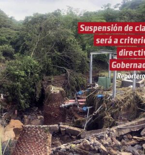 Suspensión de clases en planteles afectados por las lluvias, será a criterio de directivos: gobernadora