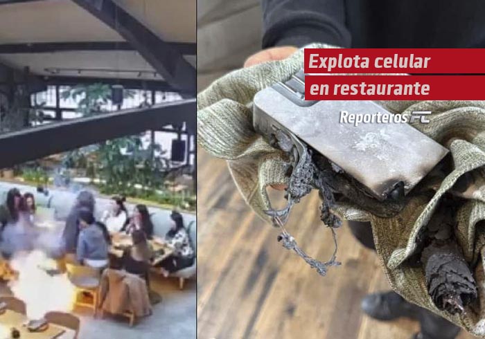 Explota pila de celular en restaurante de CDMX