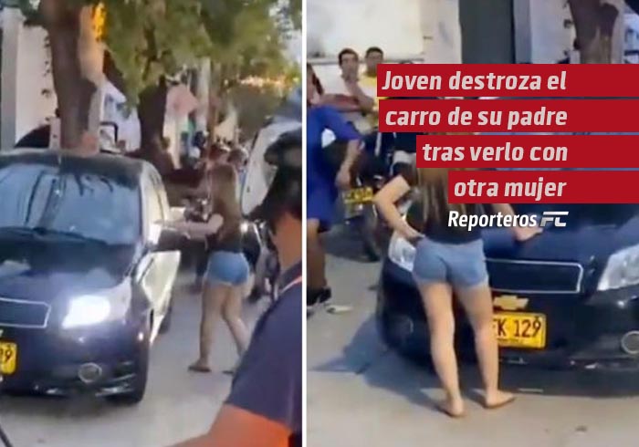 Joven destroza el carro de su padre tras verlo con otra mujer que no era su madre