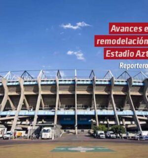 Revelan imágenes inéditas de los avances en la remodelación del Estadio Azteca y la creación de su nueva tribuna