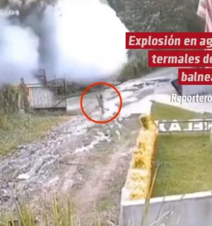 VIDEO | Explosión en aguas termales de un balneario