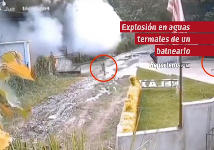 VIDEO | Explosión en aguas termales de un balneario