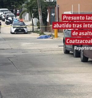 Presunto ladrón abatido tras intento de asalto en Coatzacoalcos