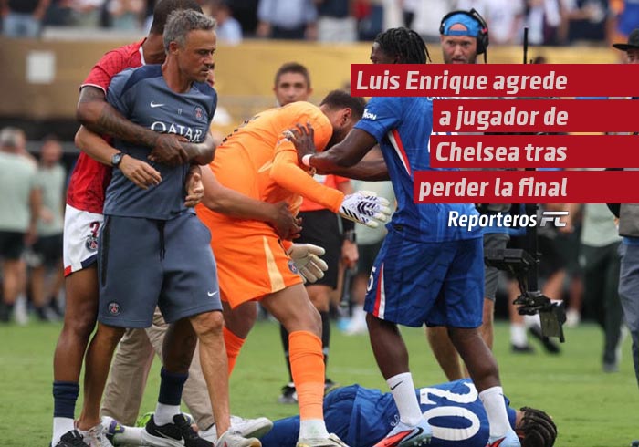  VIDEO | Luis Enrique agrede a jugador de Chelsea tras perder la final