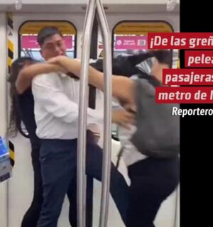 ¡De las greñas!, así terminaron dos pasajeras en el vagón del Metro