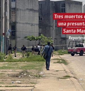 Tres muertos entre ellos, una mujer dejó una presunta riña en el fraccionamiento Santa Martha en Coatzacoalcos