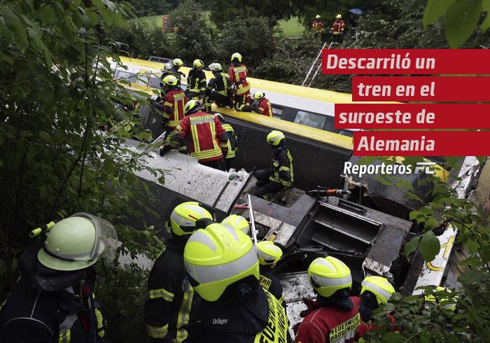 Descarriló un tren en el suroeste de Alemania