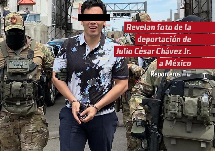 ¡Esposado y encadenado! Revelan foto de la deportación de Julio César Chávez Jr. a México