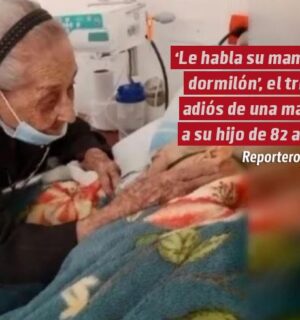 “Le habla su mamá… dormilón”, el triste adiós de una mujer de 102 años a su hijo moribundo de 82