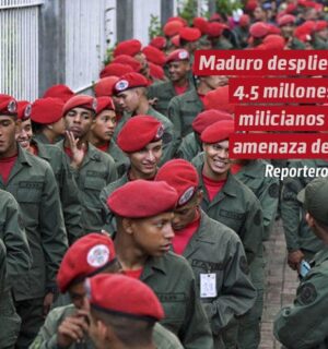 Maduro anuncia despliegue de 4.5 millones de milicianos