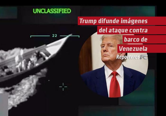Donald Trump difunde imágenes del ataque contra barco de Venezuela