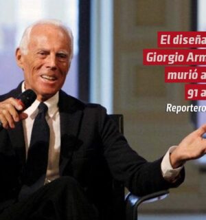 El diseñador Giorgio Armani, el “rey” de la moda italiana