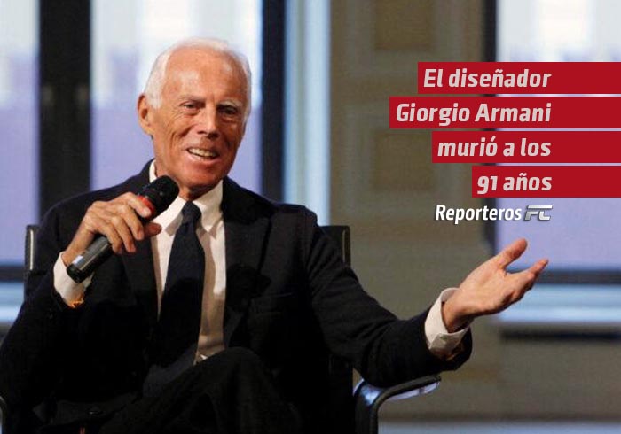 El diseñador Giorgio Armani, el “rey” de la moda italiana
