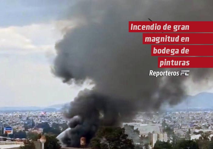 Incendio de gran magnitud en bodega de pinturas alarma a Los Reyes La Paz